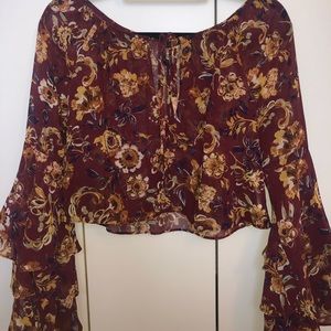 Floral off the shoulder blouse